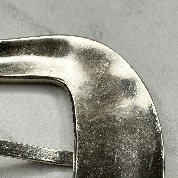 Pink Rhinestone Studded Silver Tone Belt Buckle - Picture 9 of 11